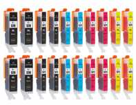 20x Zamiennik tuszu Canon PGI-570 XL / CLI-571 XL CMYK komplet 5 kol