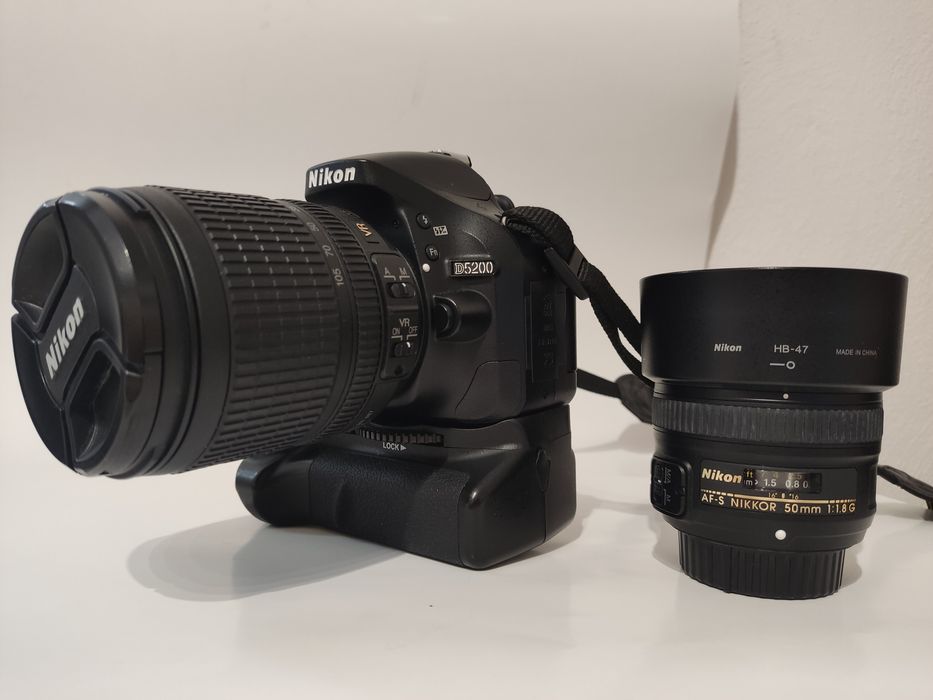 Nikon D5200 + 18-105VR + 50mm 1.8G Stan idealny niski przebieg