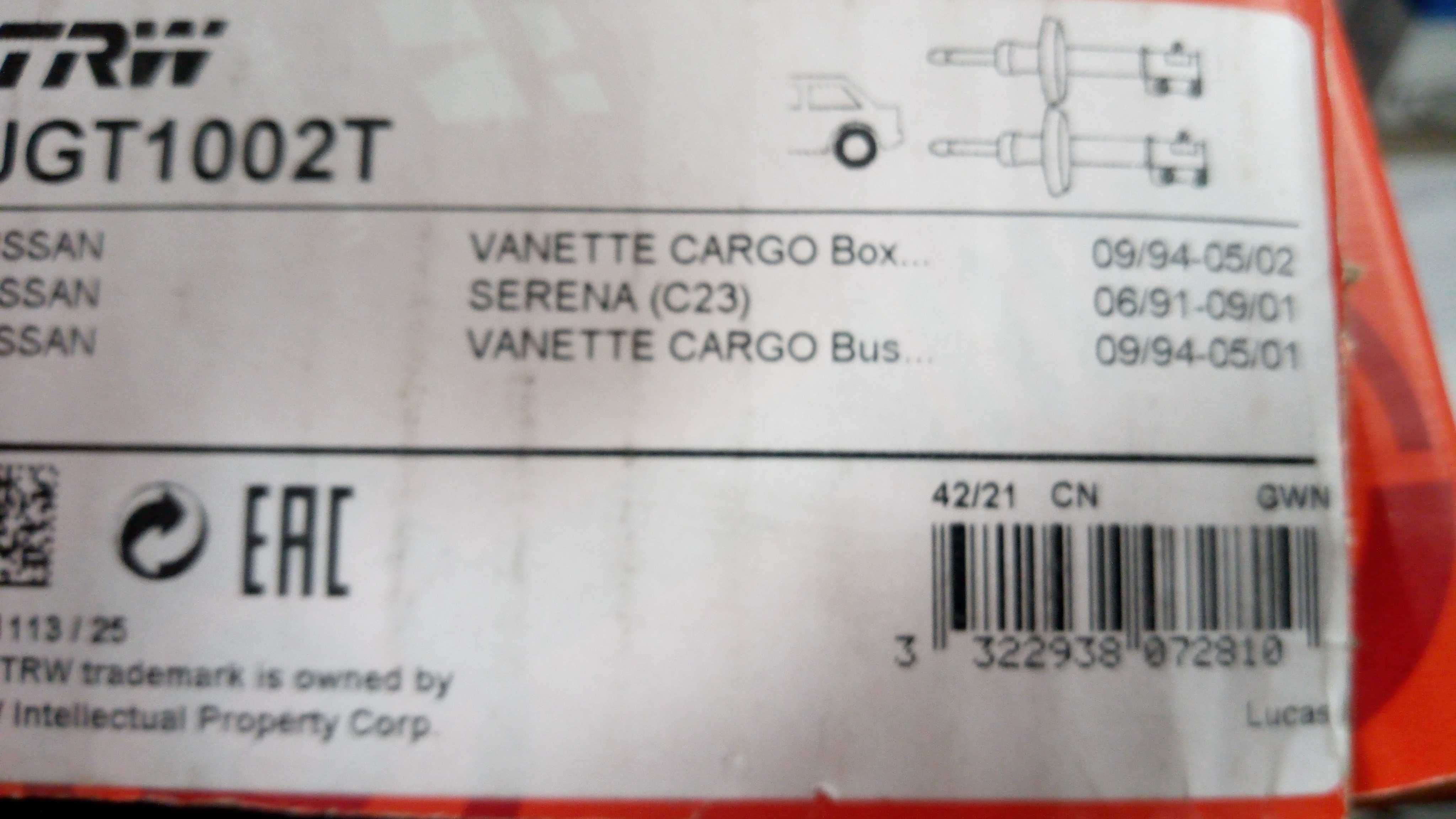 Toyota 1.4 did  amortecedor twr