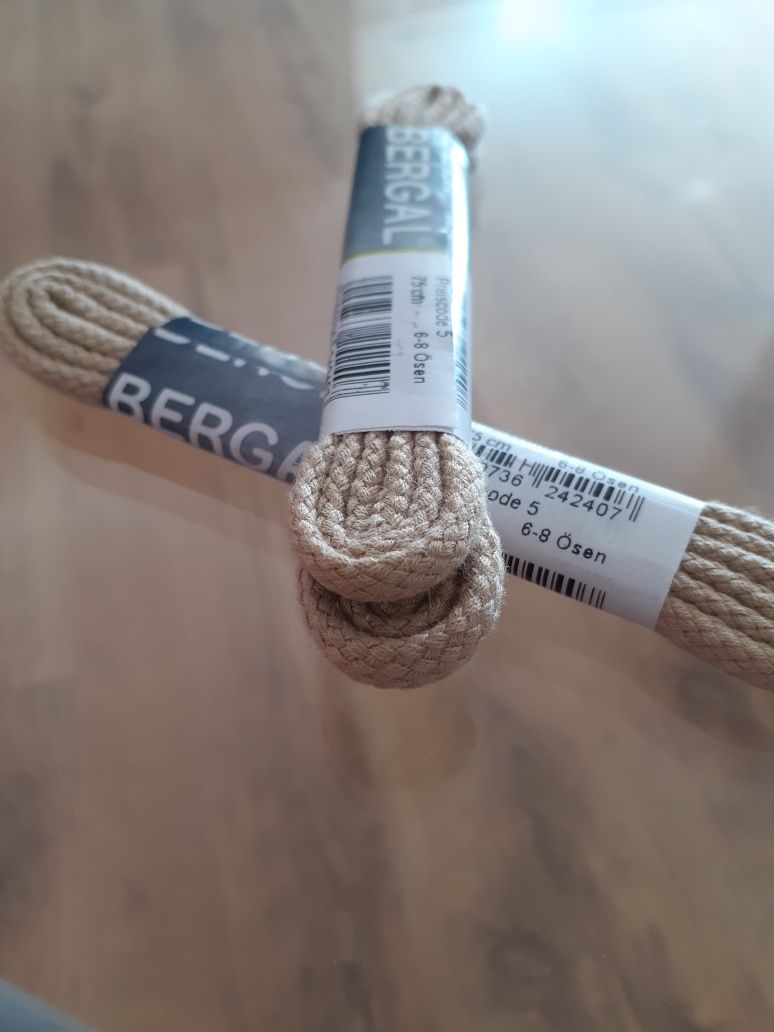 4 x sznurowadła/ sznurówki beżowe 75 cm