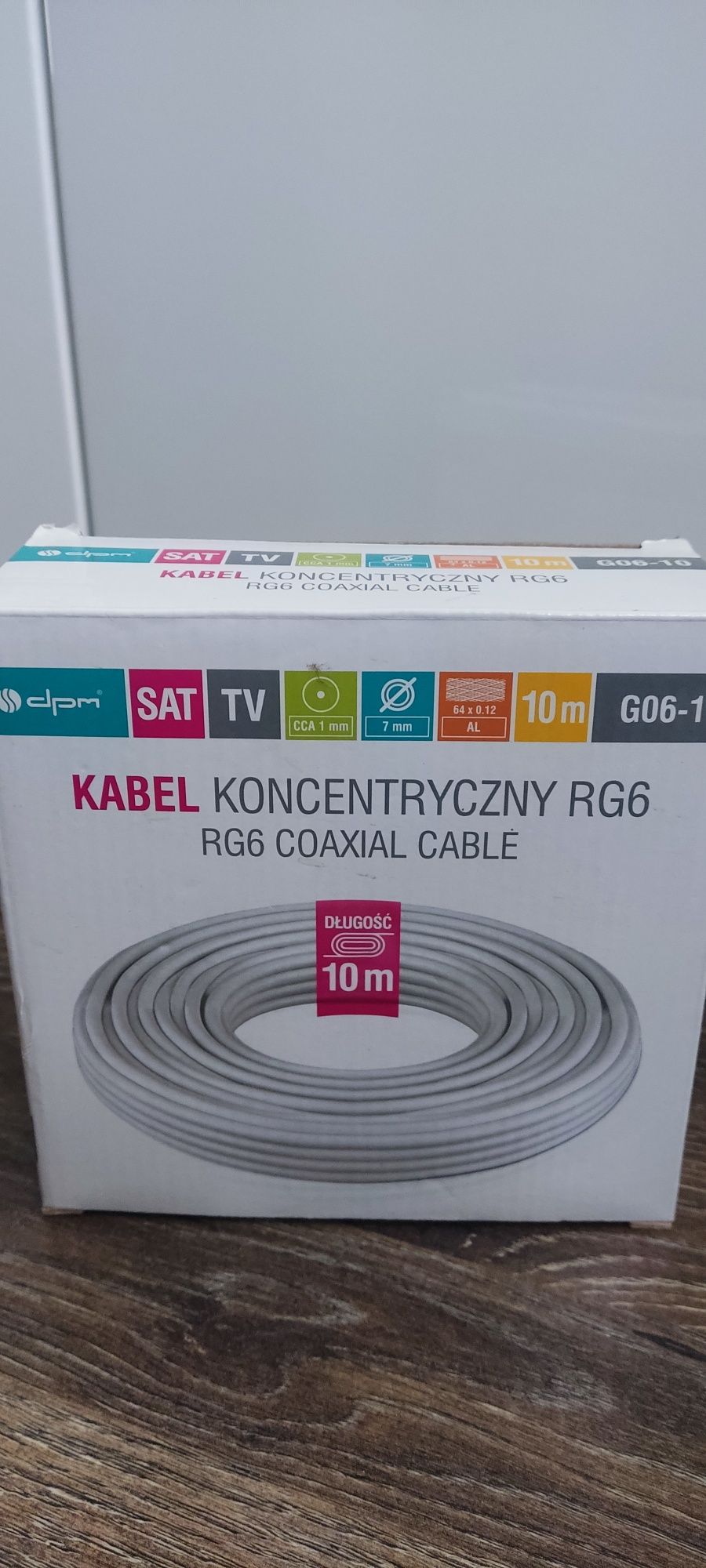 Kabel koncentryczny RG6 dpm 10 m