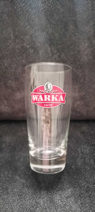 Nowy mały kufel 0,3 l Warka, bez uchwytu, szklanka