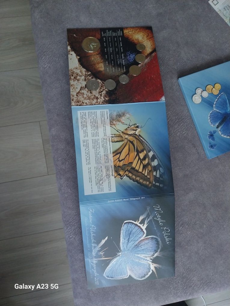 Zestaw monet motyle