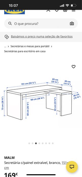 Secretaria com mesa de apoio