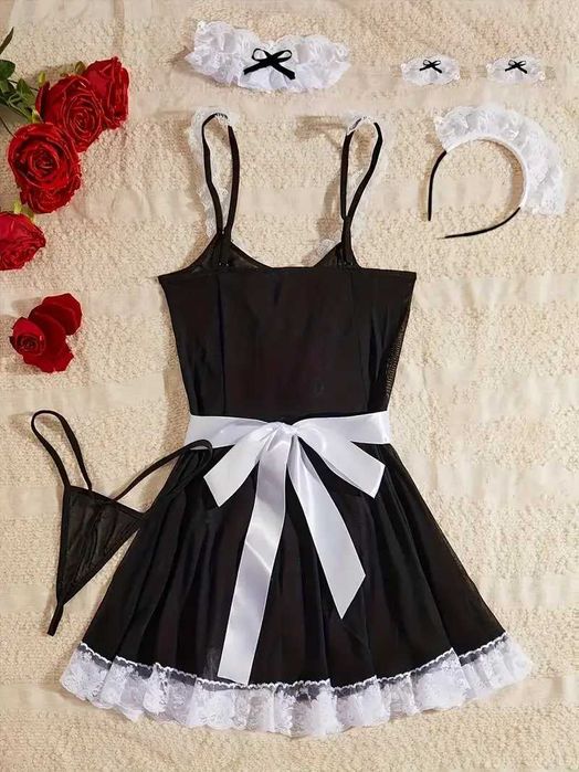 Эротический ролевой костюм Горничная Игровой костюм для ролевых игр