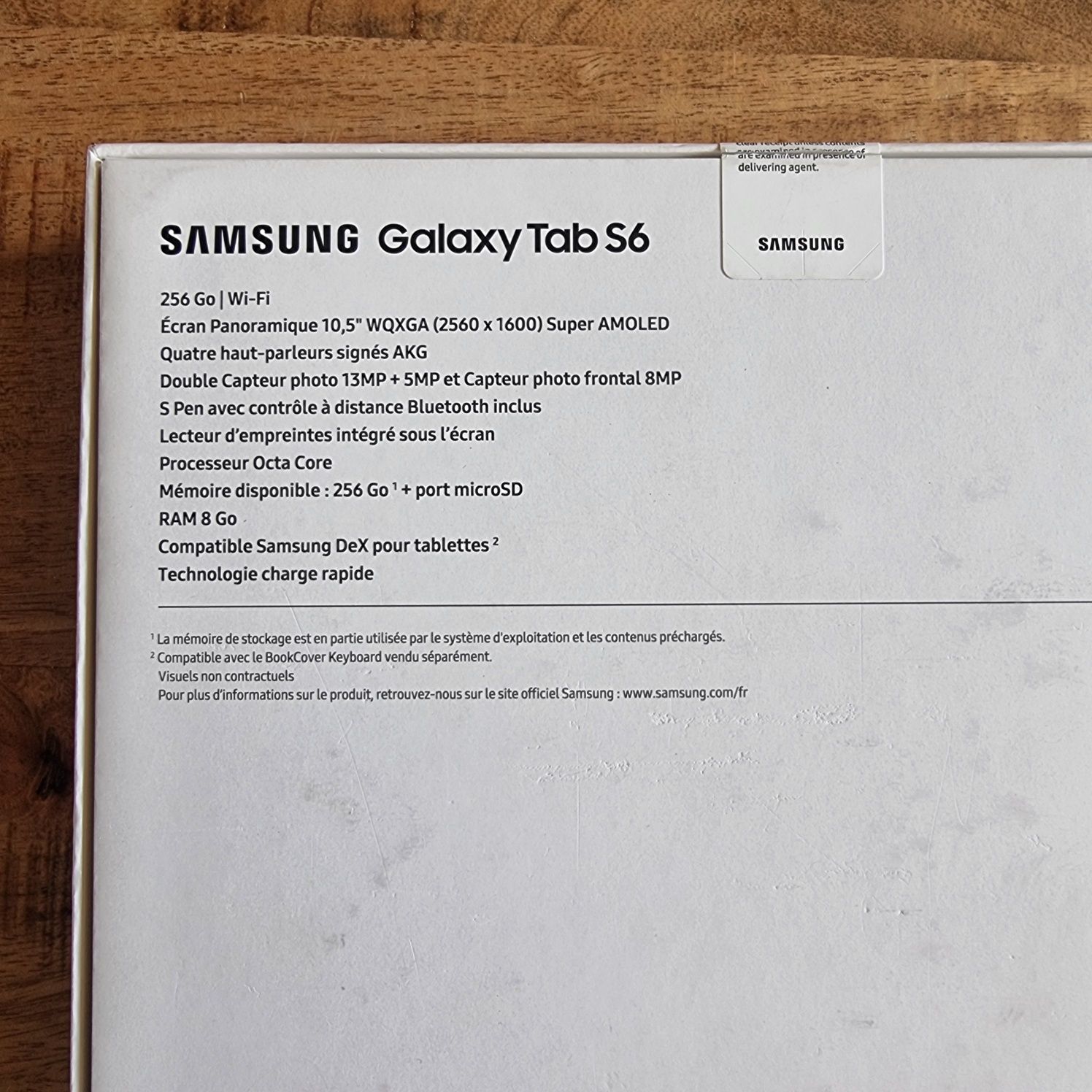 Samsung Galaxy Tab s6 8 GB 256 SDD