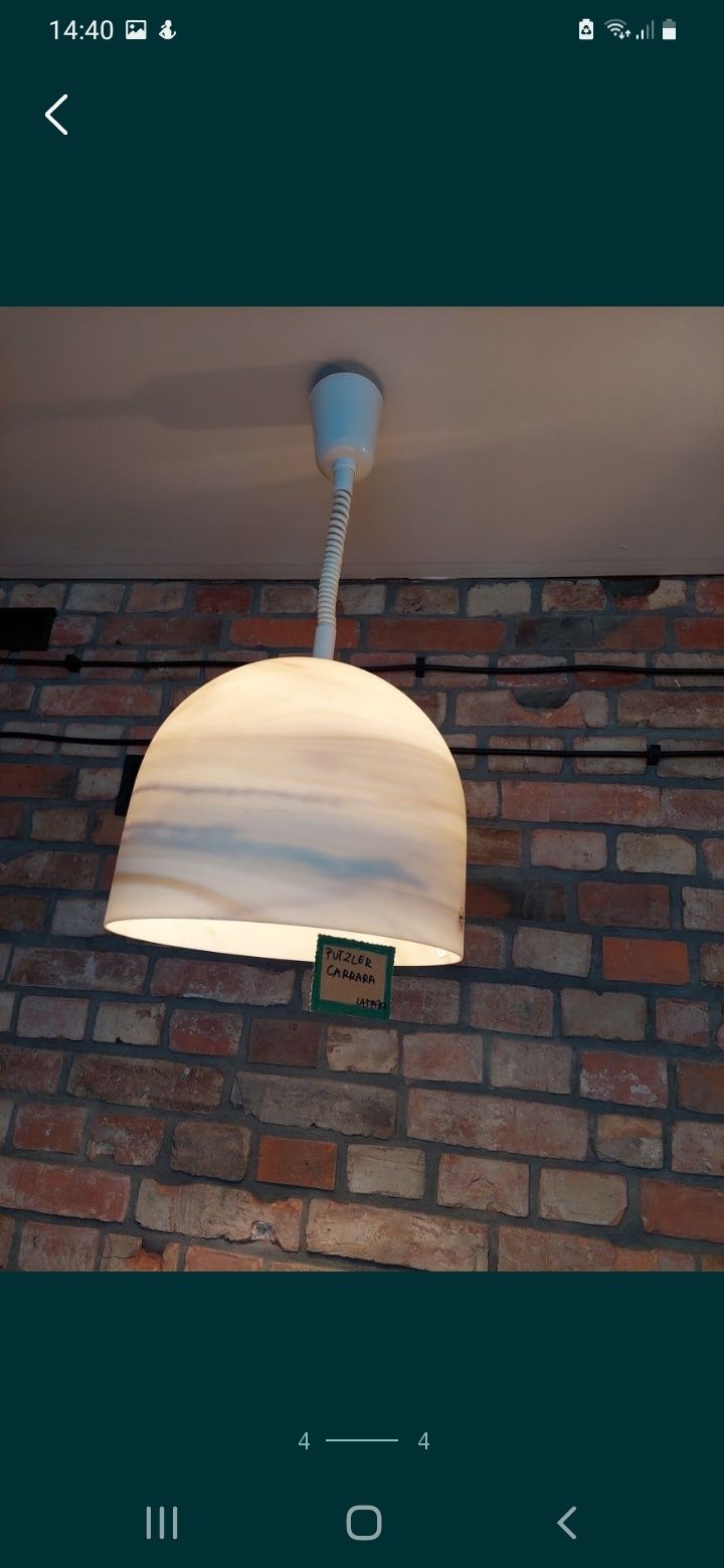 Lampa wisząca firmy PUTZLER model CARRARA LATA 70