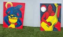 Quadros motivos étnicos - Musica