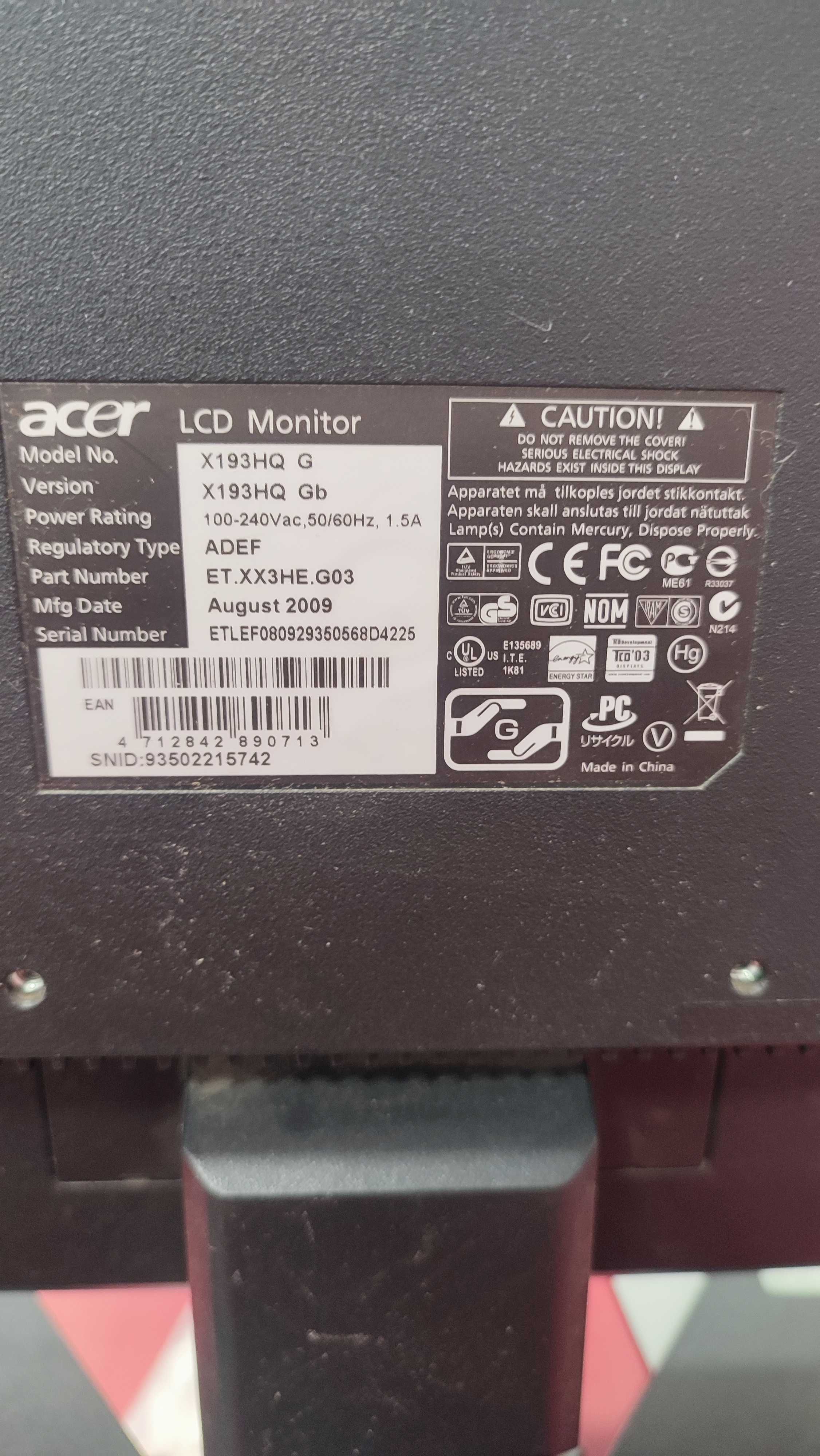 Монитор Acer в хорошем состоянии