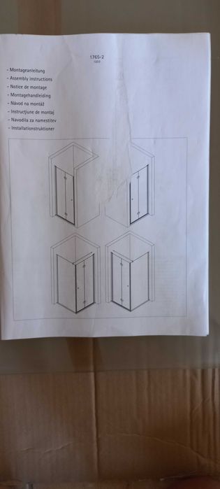 Porta de duche nova de fole, com vidro fosco. Qualidade alemã.