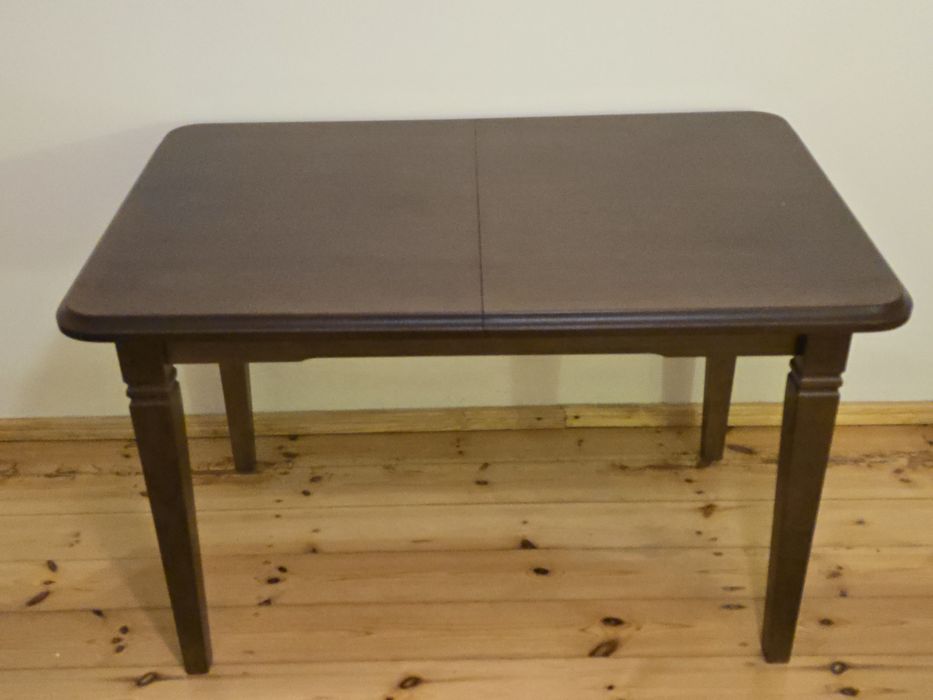 Stół 80x120(+70)cm + dwa krzesła.