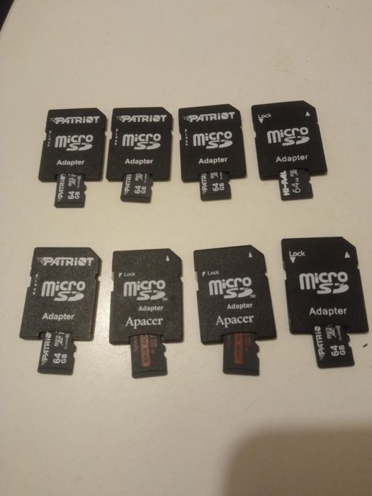 Микро SD.  С переходниками.