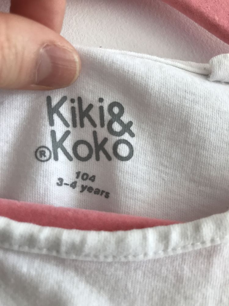 Zestaw 104 spódniczka sztruks bluzka biała długi rękaw Zara Kiki&Koko