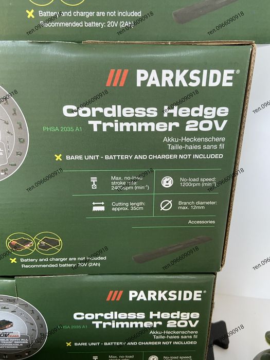 НІМЕЧЧИНА Акумуляторний кущоріз, кусторіз, кусторез Parkside PHSA 2035