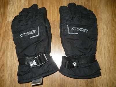 Перчатки лыжные Spyder черные 16-18лет