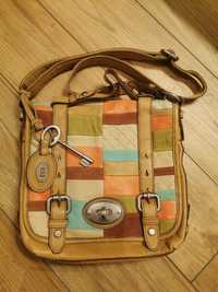 Torba skórzana Fossil Maddox Organizer Flap Patchwork