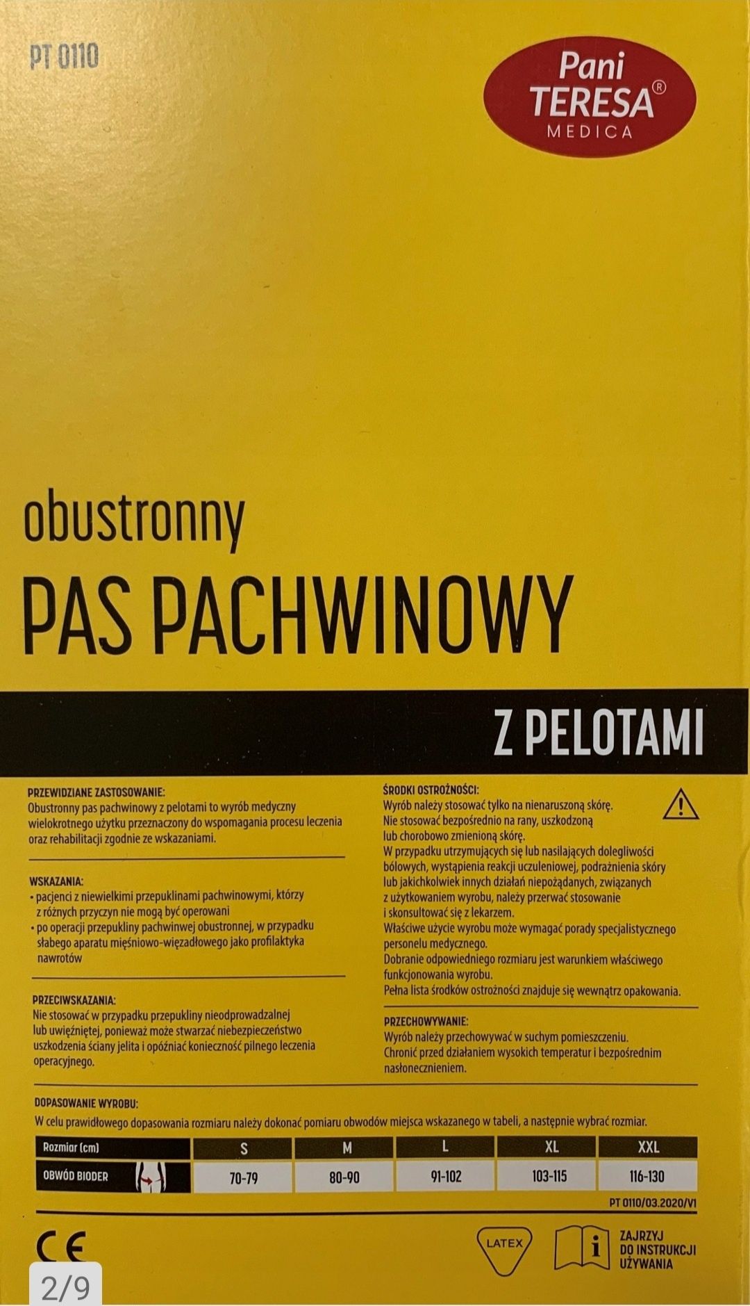 Obustronny  pas pachwinowy z przelotami PT - Rozmiar XL