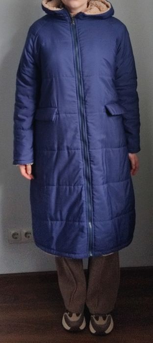 Дкухстороння куртка пальто пуховик M-L