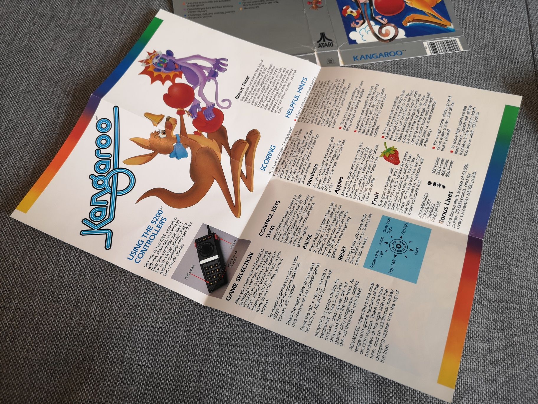Kangaroo ATARI 5200 gra +instrukcja (RETRO 1983) rzadkość na rynku