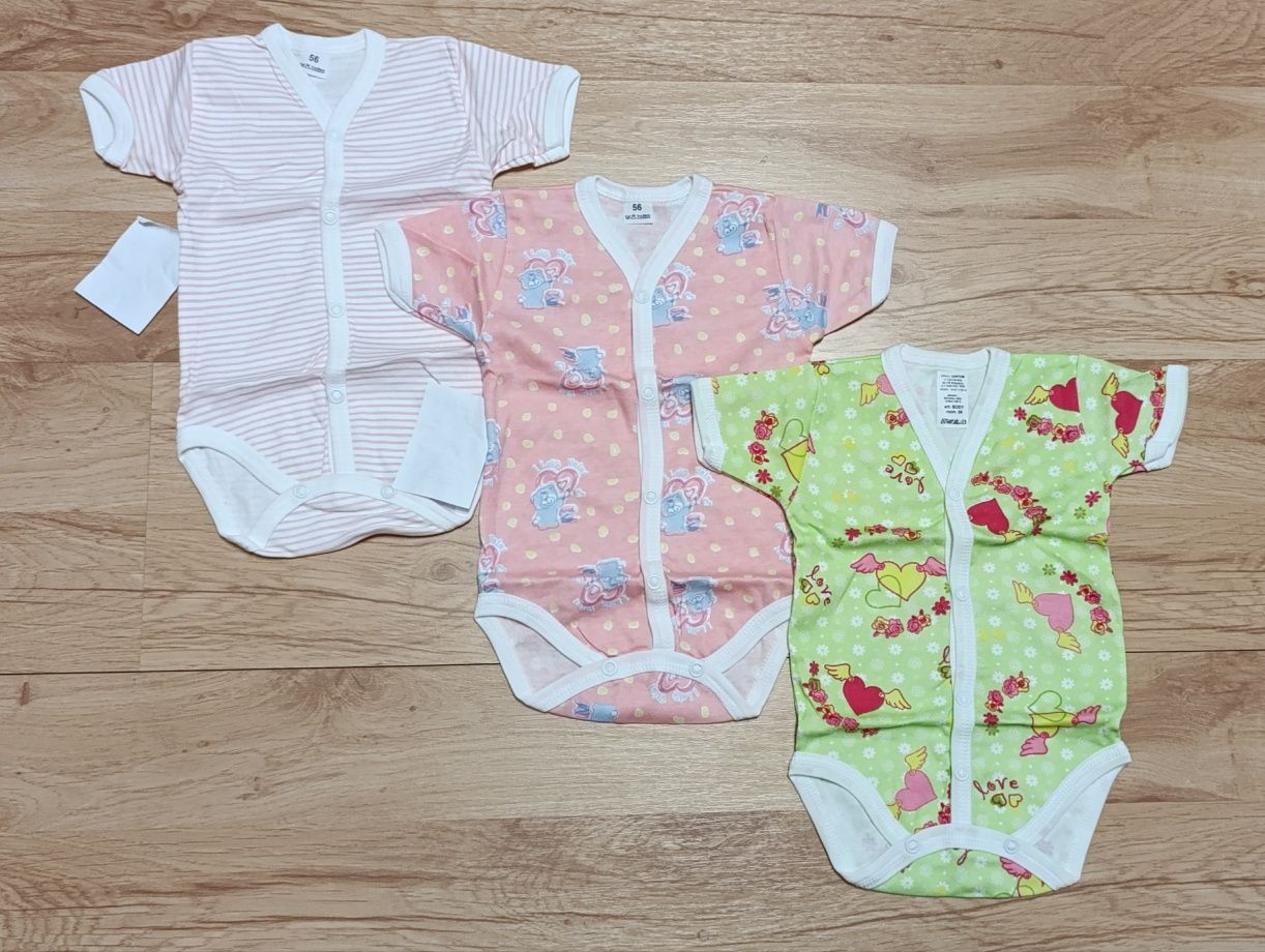 Body 3 pack rozpinane roz 56 K/R