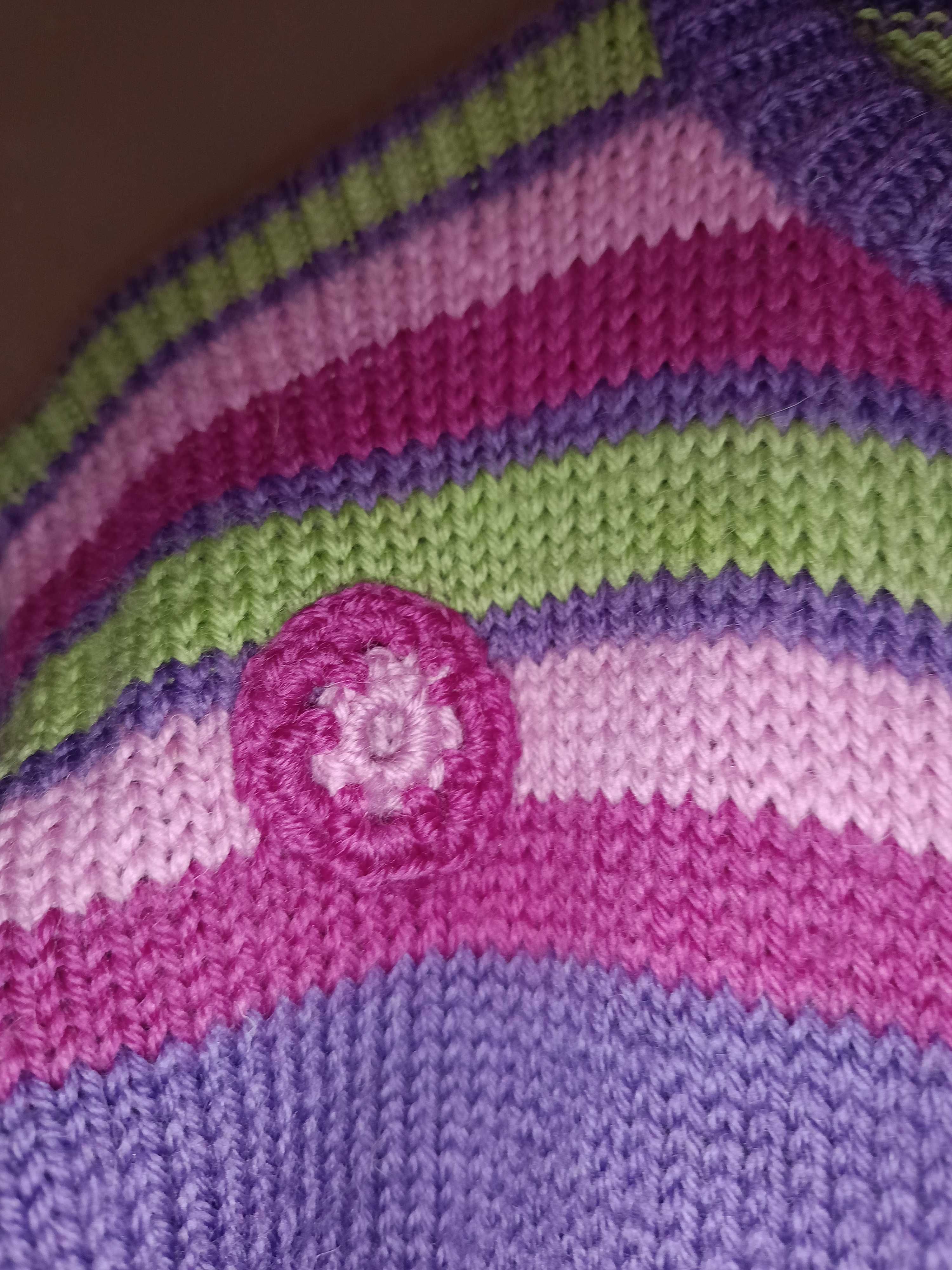 Nowy sweter hand made wool 100% wełny 128.