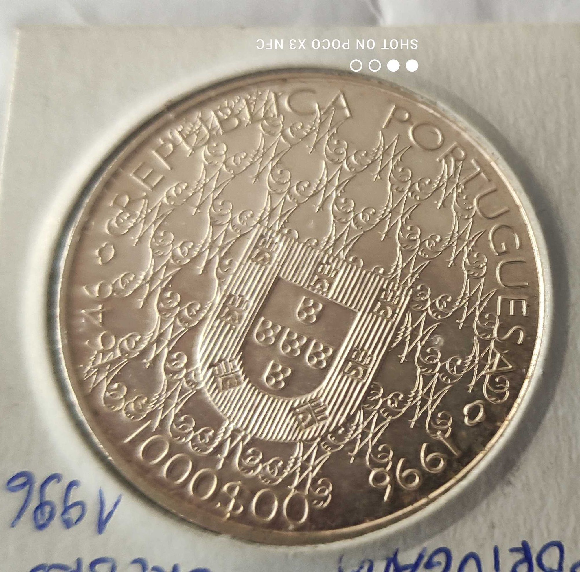 Moneta srebrna Portugalia 1000 escudo 1996 srebro ag