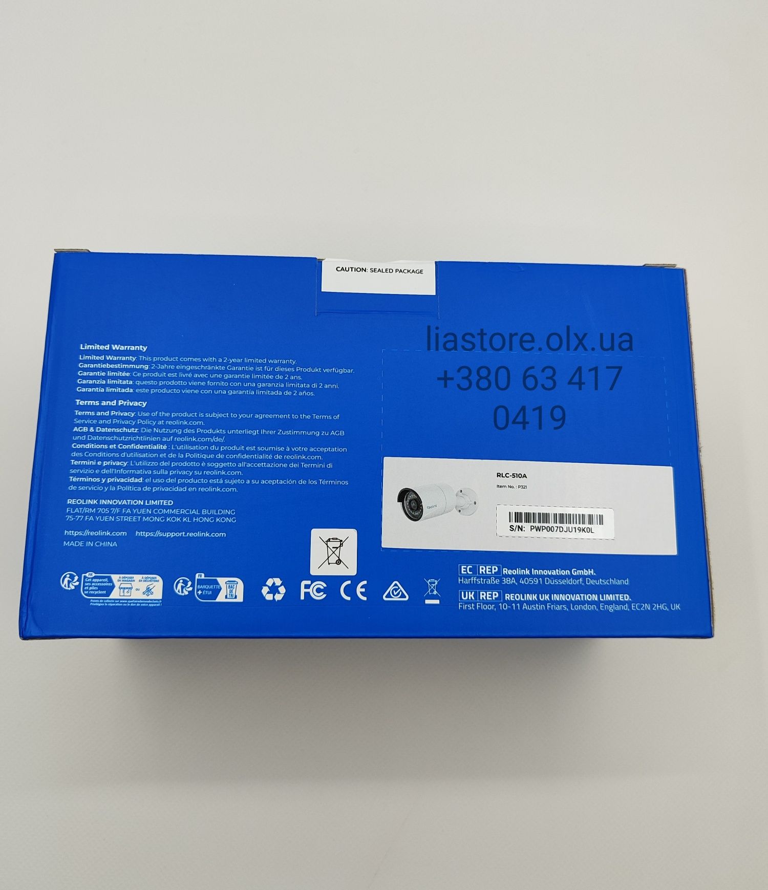IP камера відеоcтереження 5MP Reolink RLC-510A