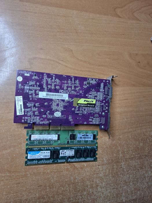 Zestaw  karta graficzna I pamięc RAM DDR2