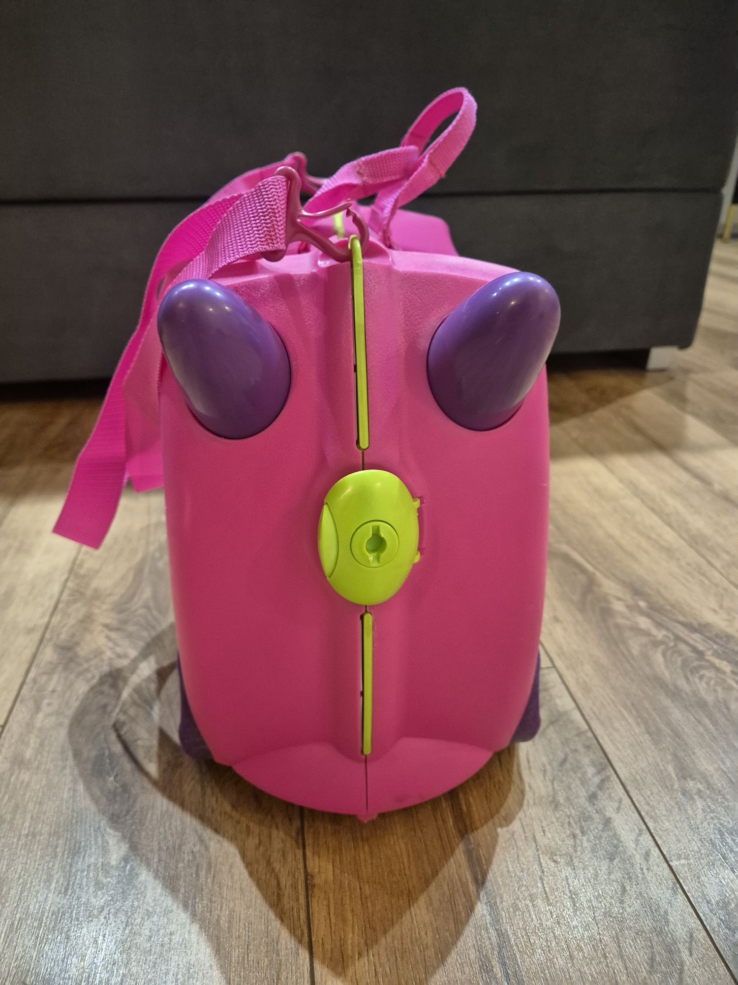 Walizka dziecięca podróżna jezdna TRUNKI różowa
