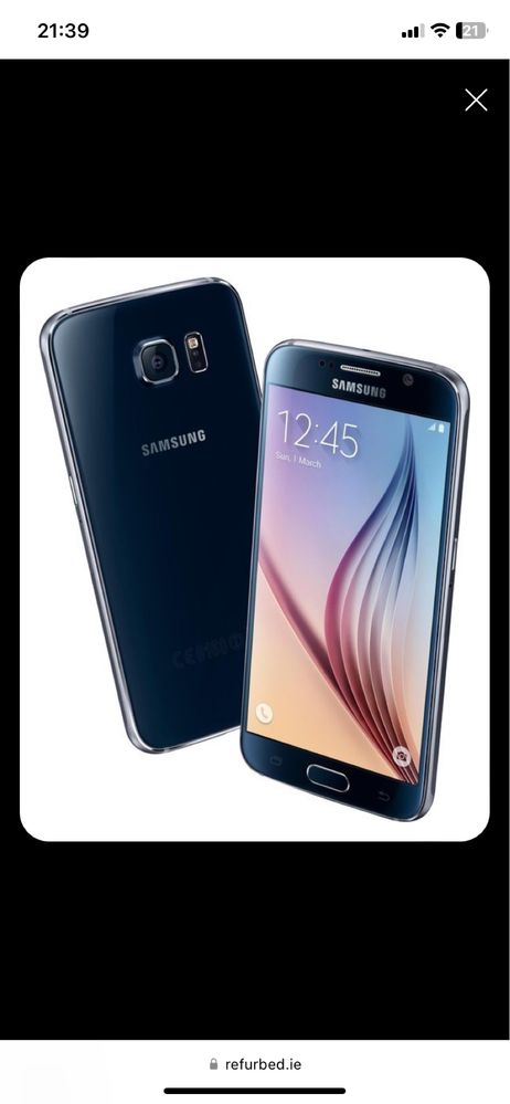 Телефон смартфон Samsung Galaxy SM-G920F S6 3/32 NFC 4G GPS FM 8 ядер