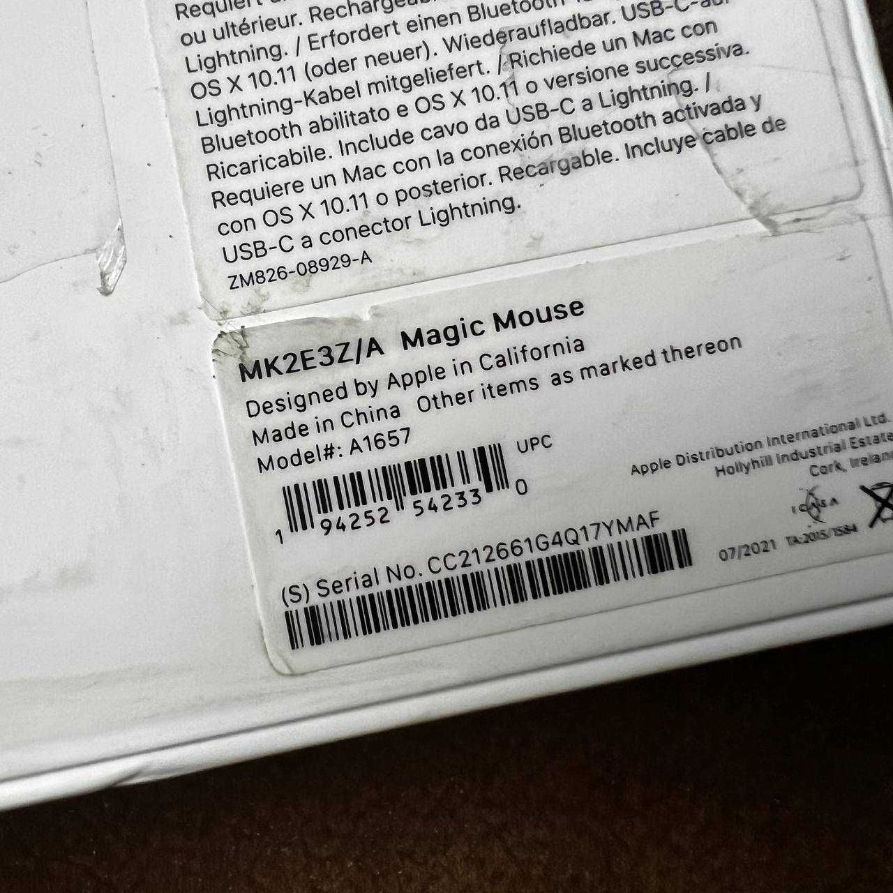 Мышь Apple Magic Mouse usb-c mk2e3zm/a для macbook