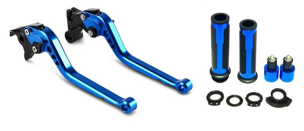 Klamki sportowe długie plus manetki - wszystkie motocykle - czerwony