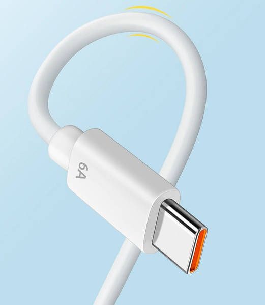 Кабель USB - Type-C 6A для зарядки і живлення 10 м Білий