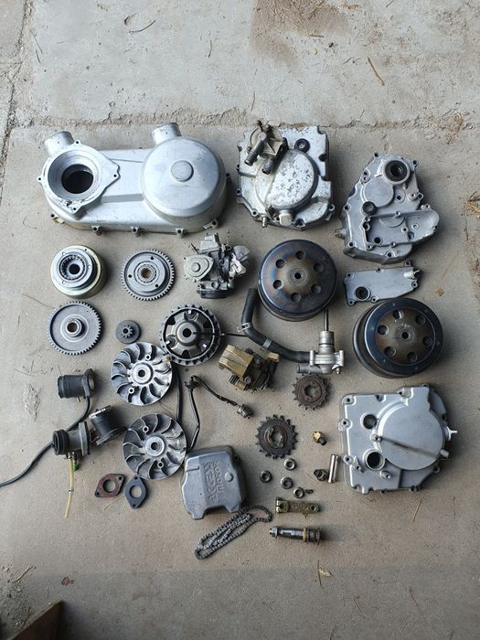 Części silnik gaźnik kartery rozrusznik sprzęgło pokrywa stator lucky