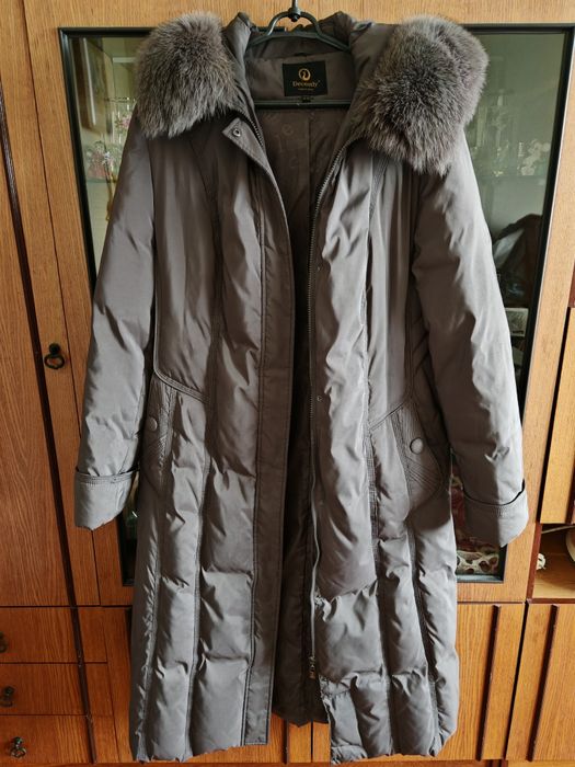 Пуховик сiрий р. XL