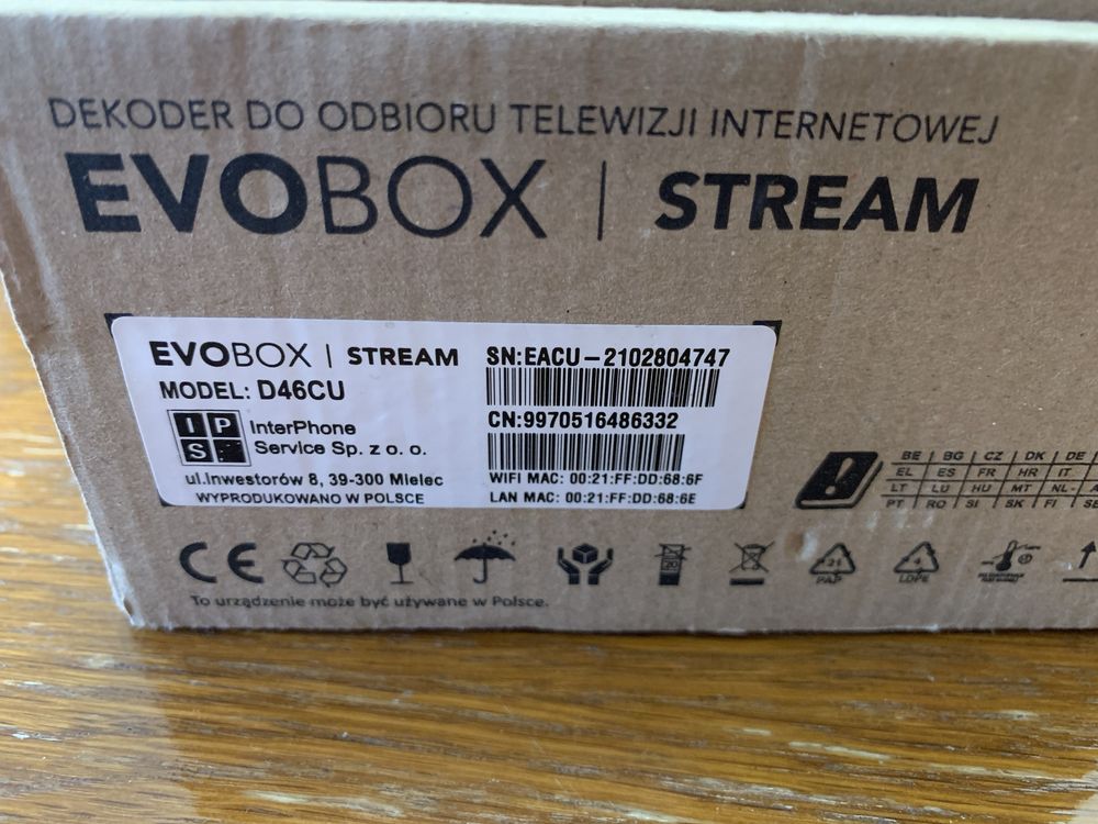 EvoBox stream тюнер декодер європа