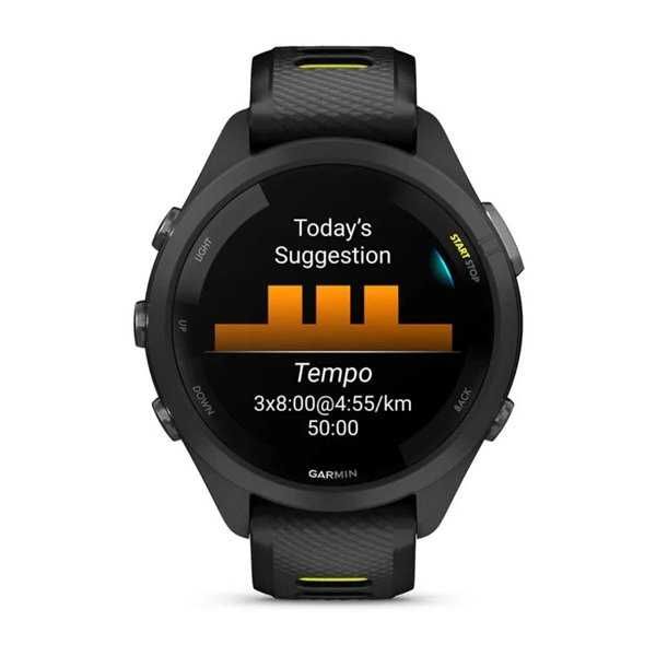 Garmin Forerunner 265S чорний з чорно-жовтим ремінцем 010-02810-13