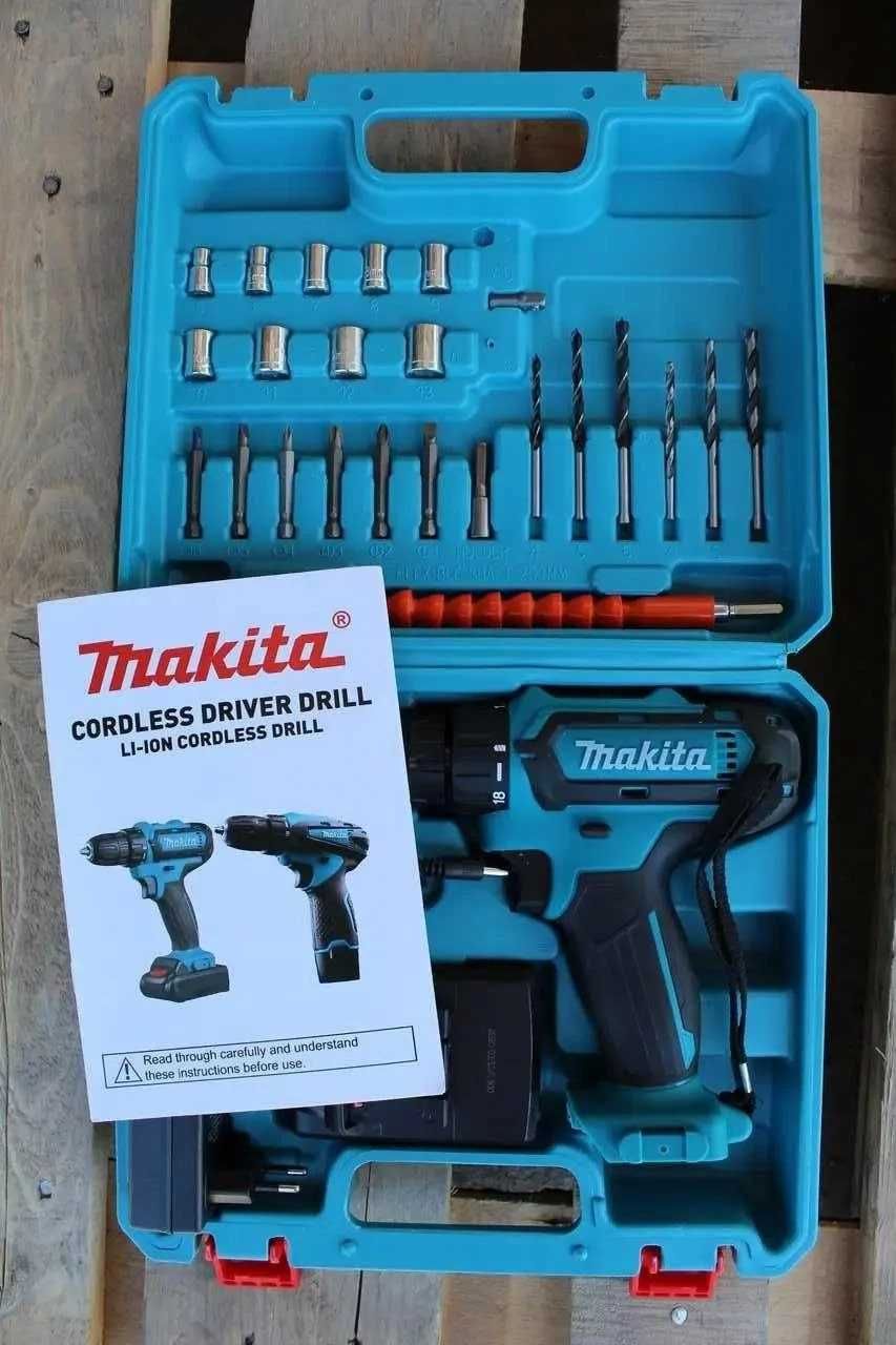 Акумуляторний шуруповерт Makita 24v. 2 акумулятора + кейс. Шурупокрут
