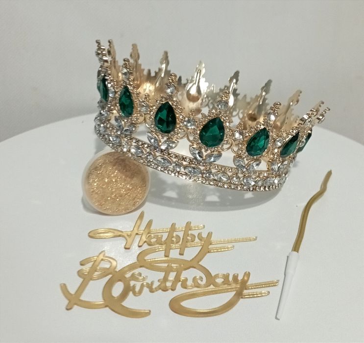 Корона на торт набір блискітки