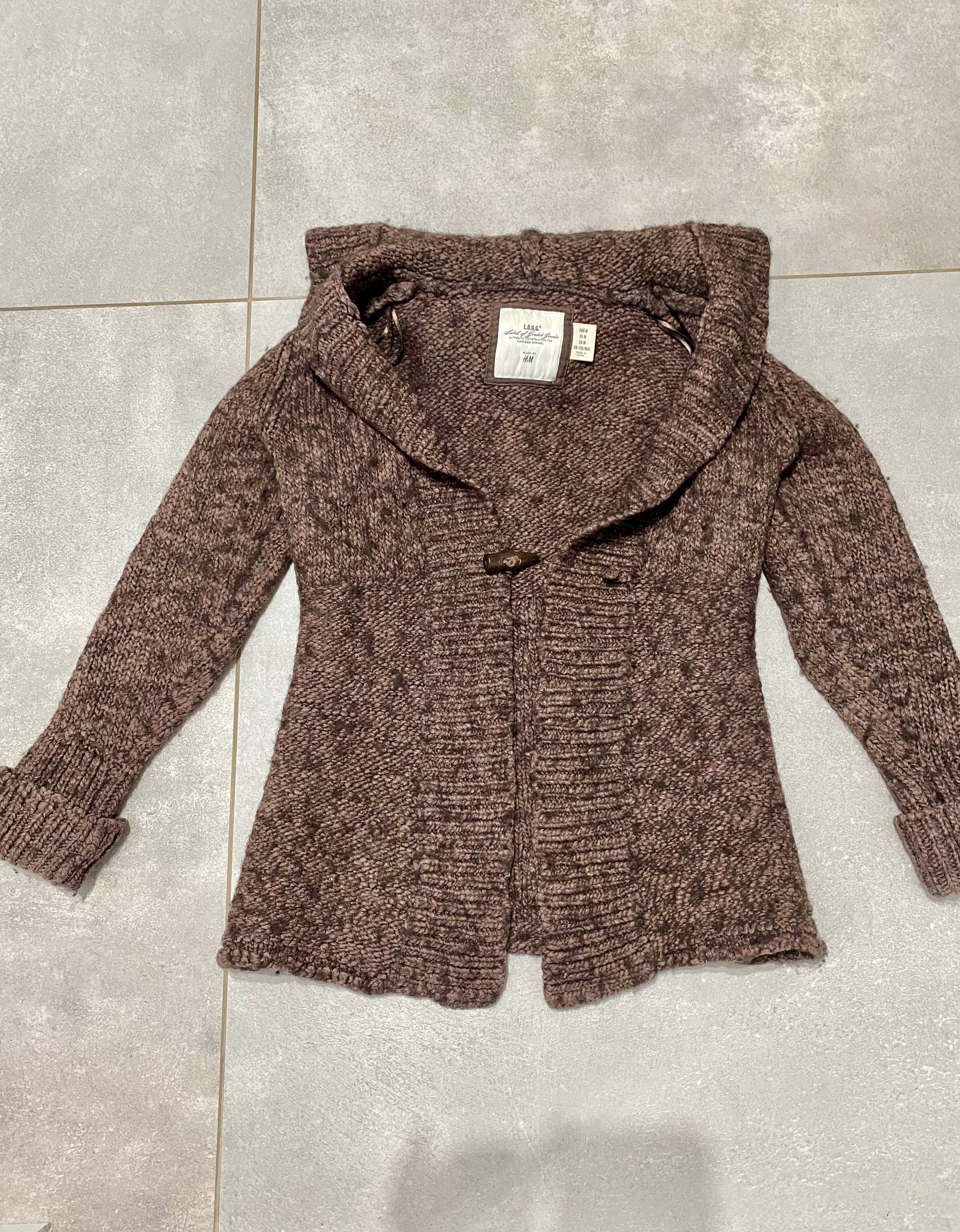 Bardzo gruby wełniany sweter H&M M 38