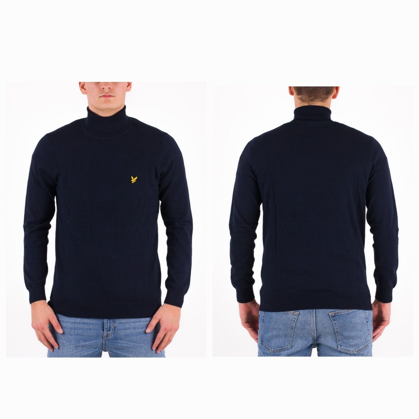 Męski sweterek pół golf Lyle & Scott roz M 15% wełna