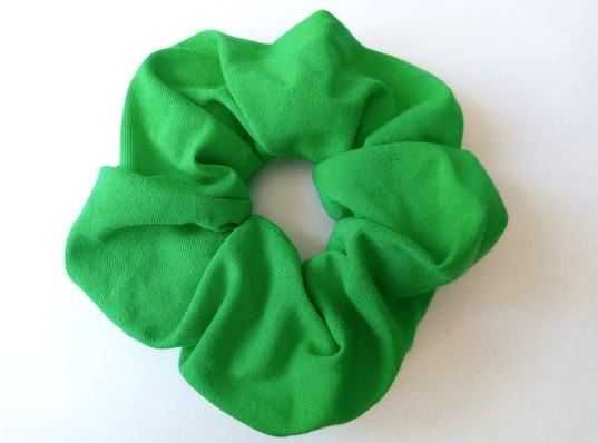 Gumka do włosów scrunchie frotka zielony