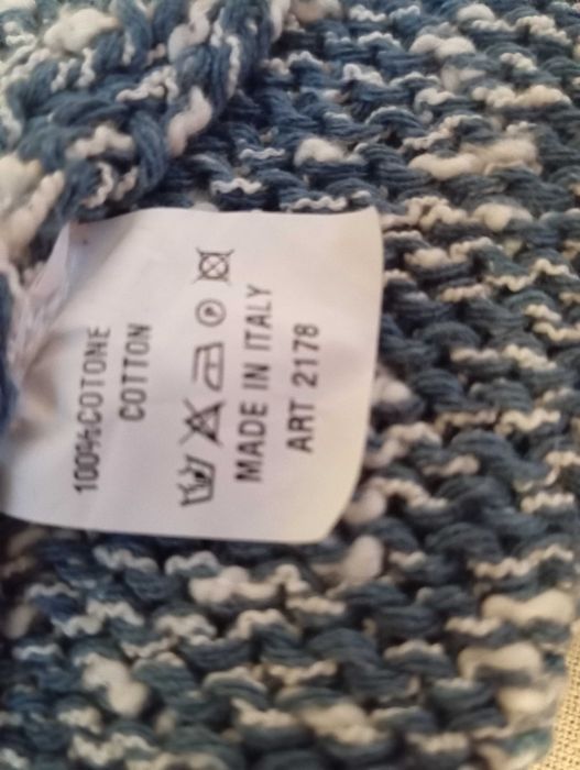 Nowa, włoska sukienka z bawełnianej dzianiny - r. 40