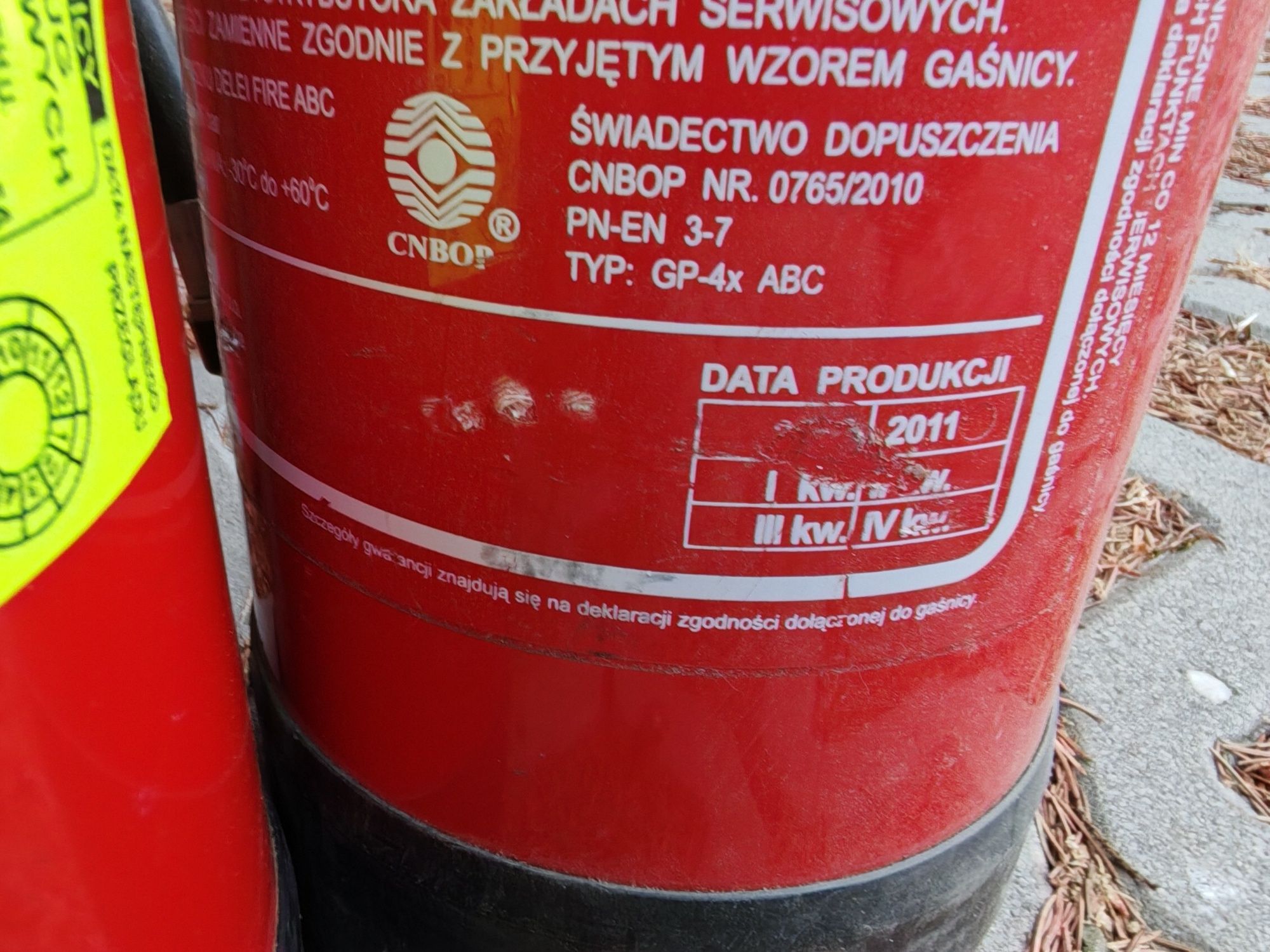 Gaśnice proszkowe 4kg,cena za 4szt.