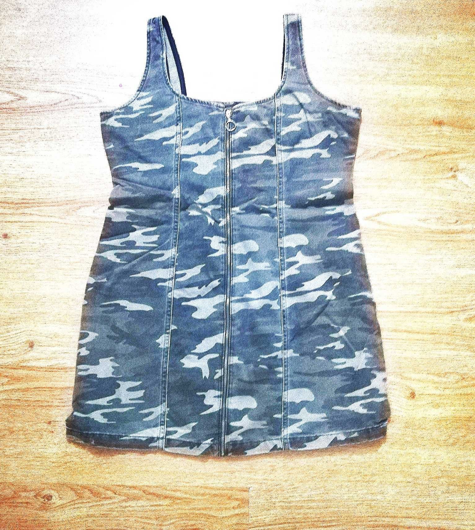 Vendo vestido padrão camuflagem