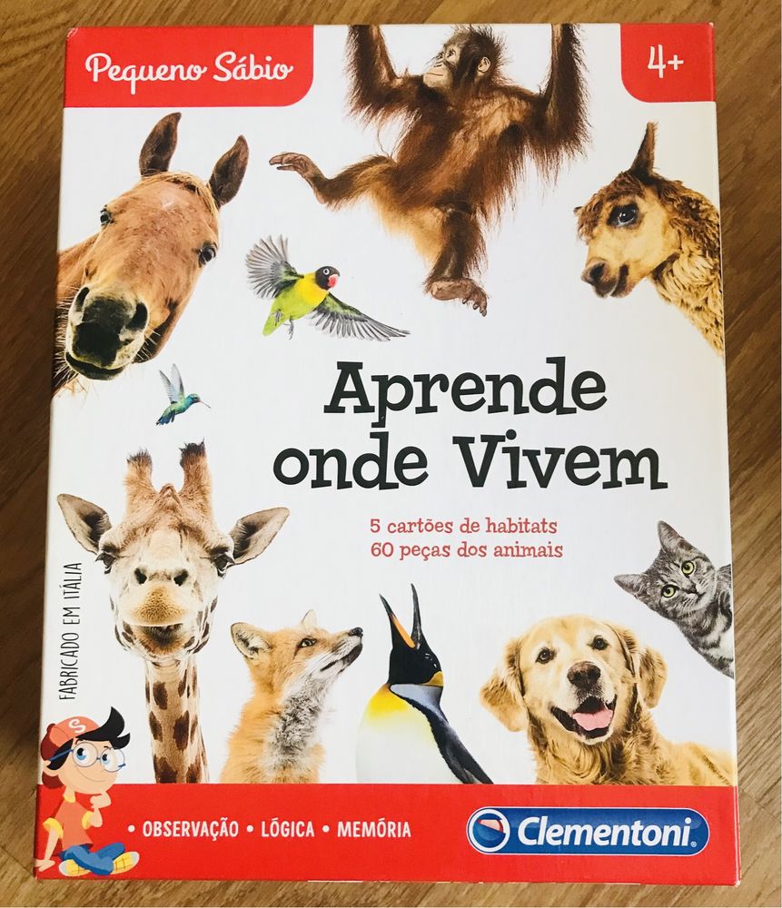 Jogo Aprende Onde Vivem os Animais - Clementoni