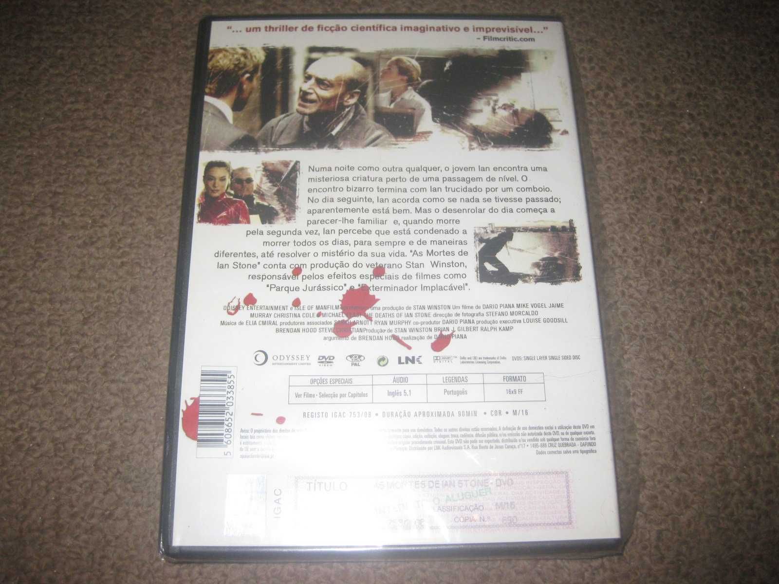 DVD "As Mortes de Ian Stone" de Dario Piana/Selado