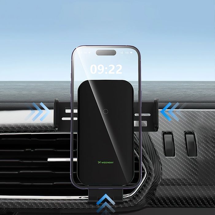 Uchwyt samochodowy Wozinsky WEDZ-3Y8S zaciskowy z ładowarką indukcyjną