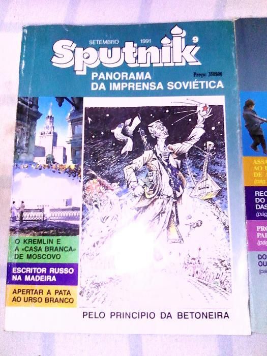 Revistas Russa Sputnik de 1991 vintage