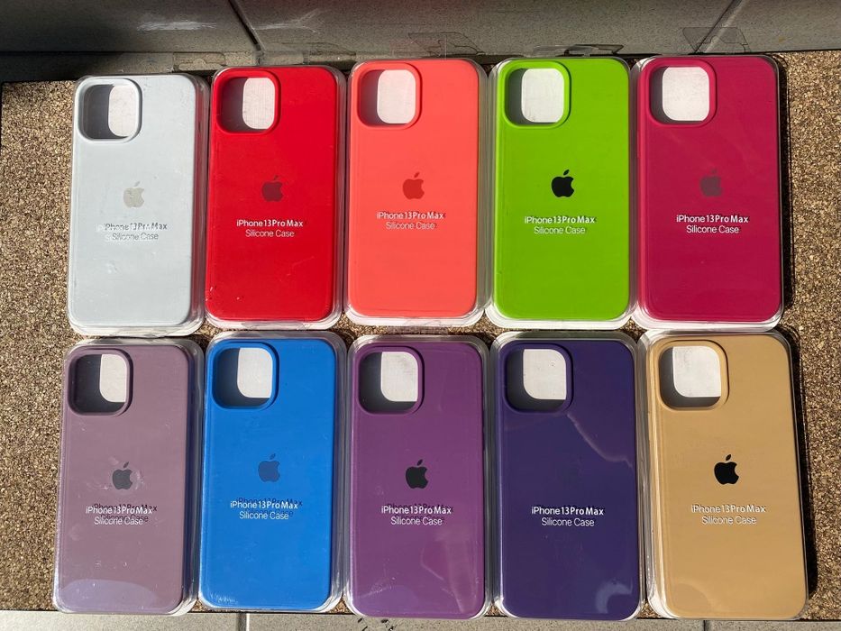 Etui silikonowe iPhone 11 - 12 - 13 - 14 - 15 Pro /Max/Plus (3 etui)